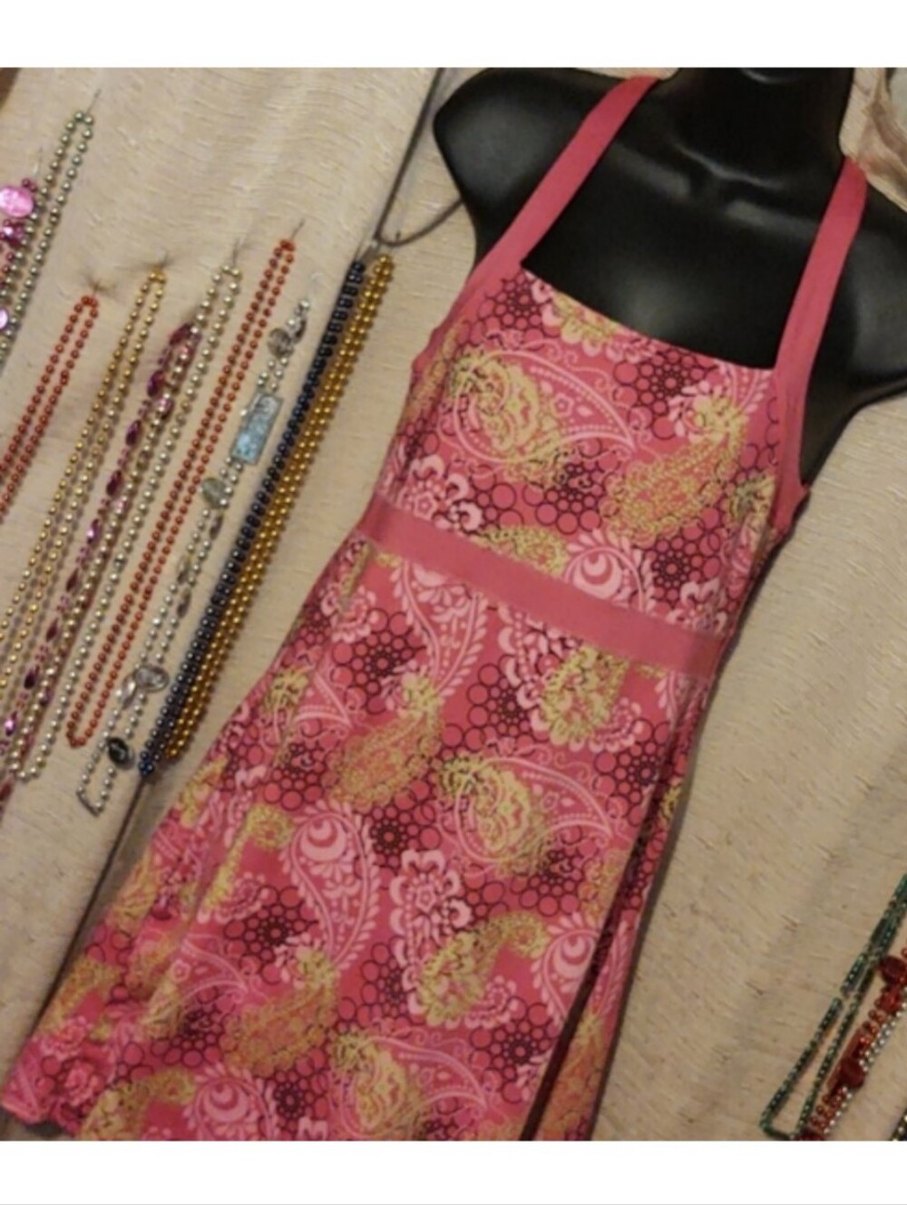 Soybu Tennis Dress Pink/Green Paisley Sz. Medium BARBIECORE
